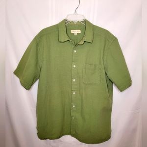 Vintage Territory Ahead 90's Textured Button Down Shirt Green XL